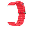Gpack Apple Watch 6 44 MM Yeni Dizayn Silikon HS05 Kırmızı Kordon