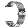 Gpack Apple Watch Series 6 44 MM Titanium Alaşımlı Metal KRD 63 Gümüş Kordon