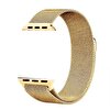 Gpack Apple Watch SE 2 2022 44 MM Hasır Metal Örgülü Ayarlanabilir Gold Kordon