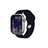 Winex 2023 Watch 9 Pro Amoled Ekran Android iOS Uyumlu Lacivert Akıllı Saat