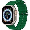 Cosmostech Apple Watch 42-44-45-49 MM 1-2-3-4-5-6-SE-7-8-Ultra Uyumlu Ocean Yeşil Kordon ve Kayış