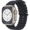 Cosmostech Apple Watch 42-44-45-49 MM 1-2-3-4-5-6-SE-7-8-Ultra Uyumlu Ocean Koyu Lacivert Kordon ve Kayış