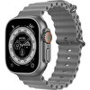 Cosmostech Apple Watch 1/2/3/4/5/6/SE/7/8/Ultra Uyumlu 42-44-45-49 MM Koyu Gri Ocean Kordon