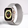 Cosmostech Apple Watch 1-2-3-4-5-6-SE-7-8-Ultra Uyumlu 42-44-45-49 MM Metal Akıllı Saat Gümüş Kordon ve Kayışı