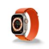 Cosmostech Apple Watch 1-2-3-4-5-6-SE-7-8-Ultra Uyumlu 42-44-45-49 MM Alpine Loop Turuncu Akıllı Saat Kordon ve Kayışı