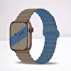 Cosmostech Apple Watch 42 MM 44 MM 45 MM 49 MM 1-2-3-4-5-6-SE-7-8-Ultra Uyumlu Bej Akıllı Saat Kordon ve Kayışı