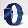 Cosmostech Apple Watch 42 MM 44 MM 45 MM 49 MM 1-2-3-4-5-6-SE-7-8-Ultra Uyumlu Lacivert Akıllı Saat Kordon ve Kayışı