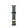 Cosmostech Apple Watch Ultra Akıllı Saat Uyumlu Dalgalı Şerit Tasarım Açık Gri Silikon Kordon ve Kayışı