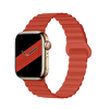 Cosmostech Apple Watch 1/2/3/4/5/6/SE/7/8/Ultra Uyumlu 42MM 44MM 45MM 49MM Magnetli Kırmızı Akıllı Saat Kordonu