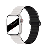 Cosmostech Apple Watch 1/2/3/4/5/6/SE/7/8/Ultra Uyumlu 42MM 44MM 45MM 49MM Magnetli Siyah-Beyaz Akıllı Saat Kordonu