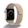 Cosmostech Apple Watch Uyumlu Akıllı Saat Silikon Trail Loop Gri Sarı Kordon Ve Kayışı