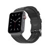 Siyah Kordon Kayış Apple Watch Ile Uyumlu 42-44-45mm Alerjen İçermez Malzeme Wa03
