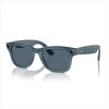 Meta Ray-Ban Wayfarer Square Mat Jeans Şeffaf - Polarize Tozlu Mavi Akıllı Gözlük