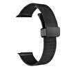Gpack Google Ticwatch S2 Wear Os Kordon Metal Hasır Ayarlanabilir Mıknatıslı Krd85 Siyah