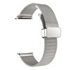 Gpack Google Ticwatch S2 Wear Os Kordon Metal Hasır Ayarlanabilir Mıknatıslı Krd85 Gümüş