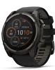Garmin Fenix 8 51 MM Solar Sapphire Karbon Gri DLC Titanyum ve Siyah Çakıl Grisi Silikon Kayış Akıllı Saat
