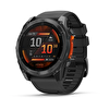 Garmin Fenix 8 51 MM Amoled Slate Gri - Siyah Silikon Kayışlı Akıllı Saat