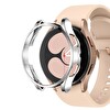 Microsonic Samsung Galaxy Watch 4 44 MM Kılıf 360 Full Round Soft Silicone Gümüş