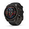 Garmin Fenix 8 47 MM Amoled Sapphire Karbon Gri DLC Titanyum Siyah-Gri Kayışlı Akıllı Saat