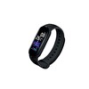 Polosmart PSSW24 5.1V Titreşimli Bluetooth Adım Sayar Kalp Atışı Uyku Takibi Siyah Akıllı Bileklik