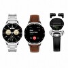 Haino Teko Watch Ultra 12 Gümüş Kasa Kulaklıklı 1 Kasa 3 Değiştirilebilir Kordon Bluetooth Akıllı Saat