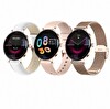 Haino Teko TEKO18 Amoled Ekran Super Slim Tasarım WaterProof 3 Kordonlu Akıllı Saat - Gold Rose