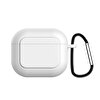 Gpack Apple AirPods 3. Nesil Mat Lüks Silikon A23 Beyaz Kılıf