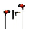 Winex Mıknatıslı Metal Mikrofonlu Kablolu Kırmızı Kulak İçi Kulaklık