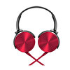 Winex HD Extra Bass Mikrofonlu Kablolu Kırmızı Kulak Üstü Kulaklık