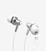 Linktech H676 Premium Metal Süper Bas Silikonlu Type-C Beyaz Kablolu Kulak İçi Kulaklık
