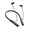 Linktech H999 Neckband Silikon 90 Saat 420 mAh-420 mAh Siyah Bluetooth Kulak İçi Kulaklık