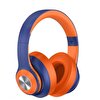 Tori̇ma SN-85 Kablosuz Turuncu-Lacivert Bluetooth Kulak Üstü Kulaklık
