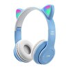 Torima P47M Sevimli Renkli Kedi Kulak Mavi Bluetooth Kulaklık