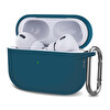 Microsonic Airpods Pro 2. Nesil Kılıf Askılı Mat Silikon Koyu Mavi