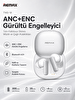 Remax TWS-18 ANC+ENC Aktif Gürültü Engellemeli 6.0 Kablosuz Bluetooth Kulaklık Beyaz