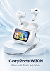 Remax CozyPods W30N ANC ENC TWS Bluetooth 5.4 Dokunmatik Ekranlı Kablosuz Kulaklık Beyaz