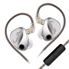 KZ Castor Pro Harman Target Çift Sürücülü Hi-Fi IEM Mikrofonlu Kulak İçi Kulaklık Gümüş