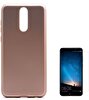 Smcase Huawei Mate 10 Lite Lüks Silikon Kılıf Gold + Cam Ekran Koruyucu