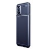 Smcase Oppo A72 Kılıf Ultra Soft Negro Karbon Silikon Lacivert + Tam Kapatan Ekran Koruyucu