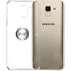 Teleplus Samsung Galaxy S9 Plus Ultra Şeffaf Yüzüklü Silikon Gri Telefon Kılıfı