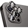 Teleplus iPhone 12 Pro Max CL-02 Kamera Metal Koruyucu Siyah