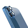 Gpack Apple iPhone 12 Kamera Metal Cam Lens Koruyucu Mavi