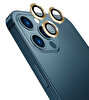 Gpack Apple iPhone 12 Pro Max Kamera Metal Cam Lens Koruyucu Gold