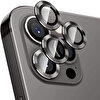 Gpack Apple iPhone 13 Pro Kamera Metal Cam Lens Koruyucu Siyah
