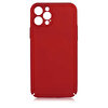 Gpack Apple iPhone 12 Pro Kılıf Sert Plastik Rubber Koruma Kırmızı