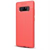 Gpack Samsung Galaxy Note 8 Niss Silikon Deri Görünümlü Kırmızı Kılıf + 3D Cam
