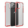 Gpack Apple iPhone 13 Pro Max Kılıf Volks Silikon Ultra Koruma Transparan Kırmızı