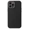 Gpack Apple Iphone 12 Pro Max Kılıf Eyzi Deri Silikon Lüx Tasarım Siyah