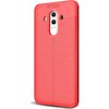 Gpack Huawei Mate 10 Pro Niss Silikon Deri Görünümlü Kırmızı Kılıf