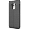 Gpack Huawei Mate 10 Pro Niss Silikon Deri Görünümlü Siyah Kılıf